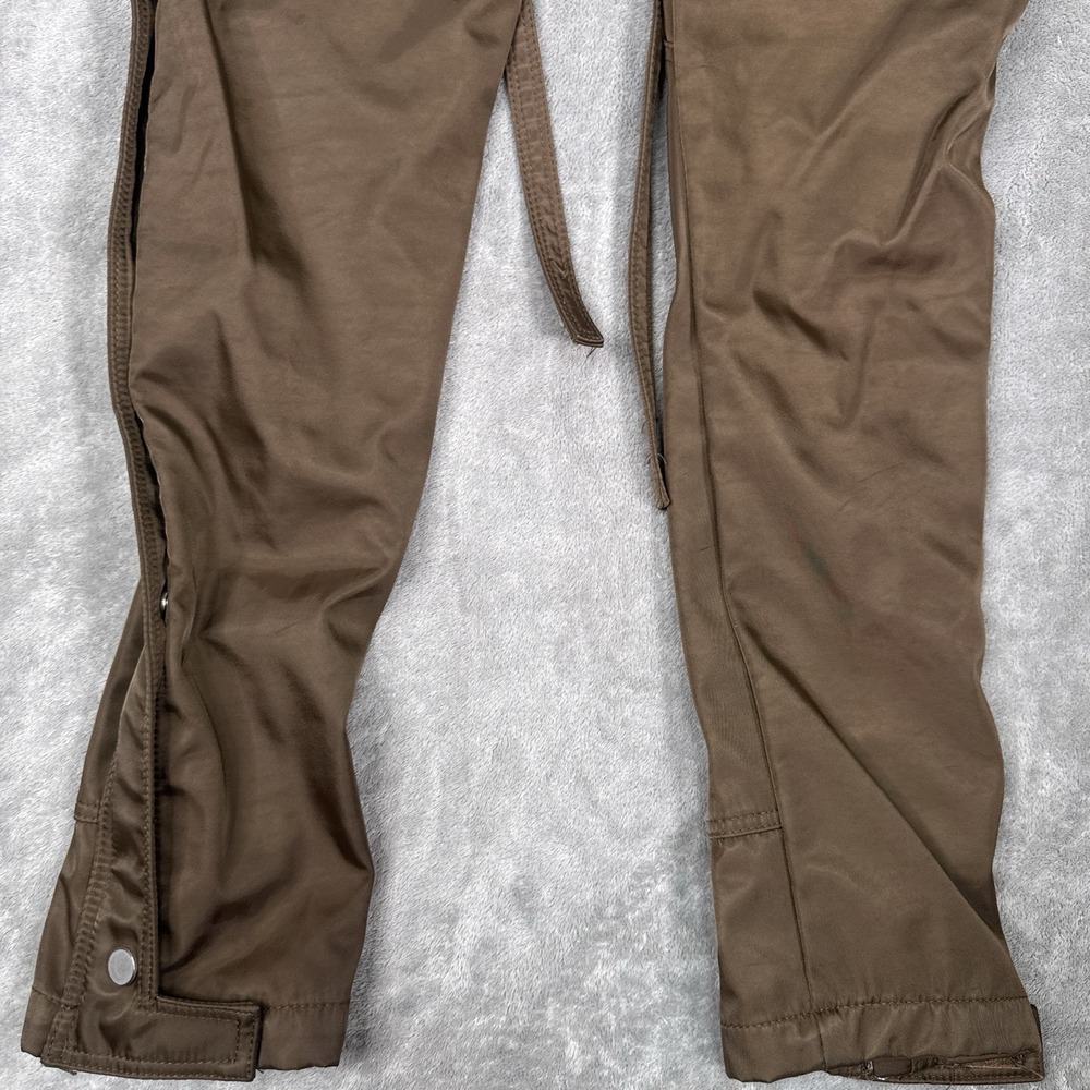 MNML Snap Zipper Cargo Pants Mens 28 Brown Nylon Streetwear Belted Casual - Picture 7 of 12